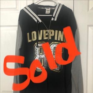 Black gray and gold hoodie never worn
